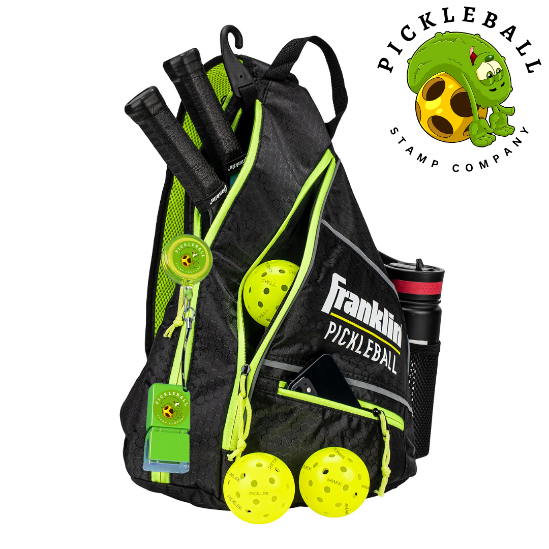 Permanent Self Inking Pickleball Ball Stamp - Rectangle
