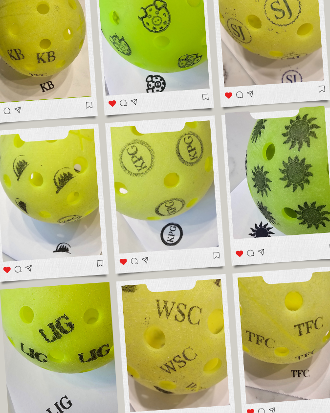 Permanent Self Inking Pickleball Ball Stamp